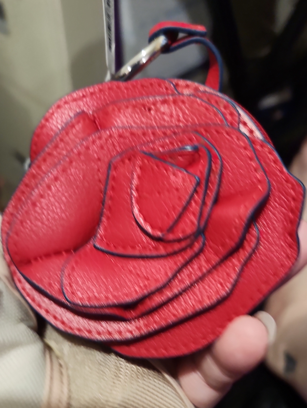 Vera Bradley and Disney Collaberation Beauty & The Beast Red Rose Mini Bag Charm
